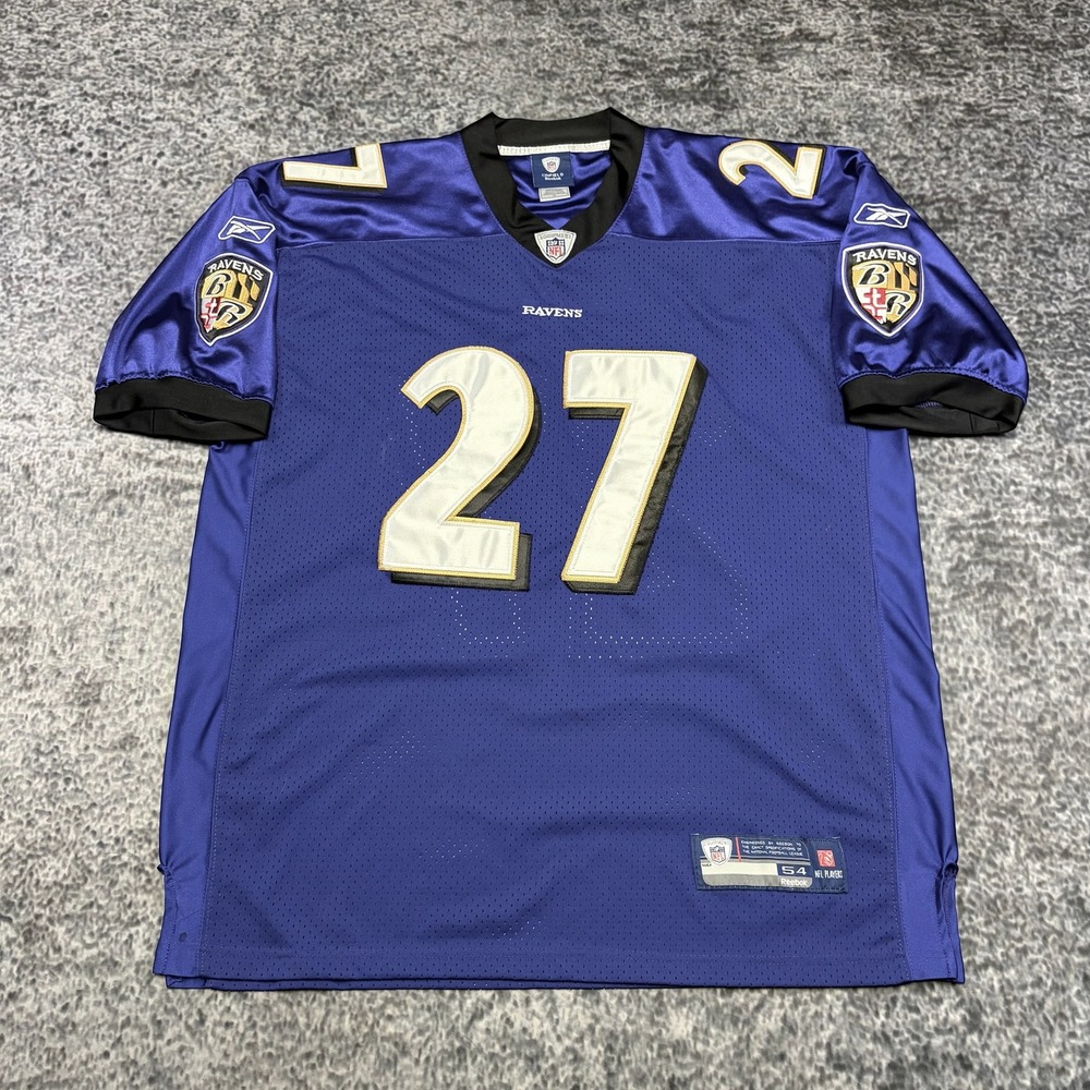 Reebok NFL On Field Baltimore Ravens Ray Rice Jersey Size 54 Purple Stitched